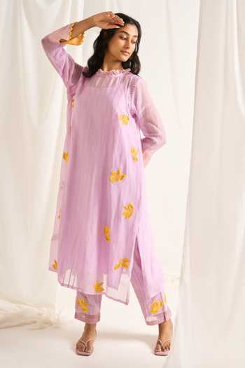 Himani Punatar Leafy Luna Patchwork Kurta & Pant Set 