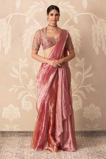 Ridhi Mehra Bahaar Tissue Pre-Draped Saree With Blouse 