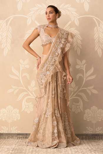 Ridhi Mehra Naazneen Pre-Draped Skirt Saree With Embroidered Blouse