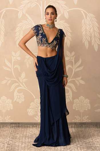 Ridhi Mehra Junoon Pre-Stitched Saree With Embroidered Blouse 