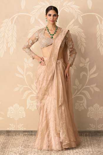 Ridhi Mehra Hoorani Pre-Draped Saree With Embroidered Blouse