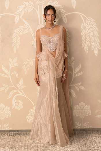 Ridhi Mehra Kainaat Pre-Draped Skirt Saree With Embroidered Blouse