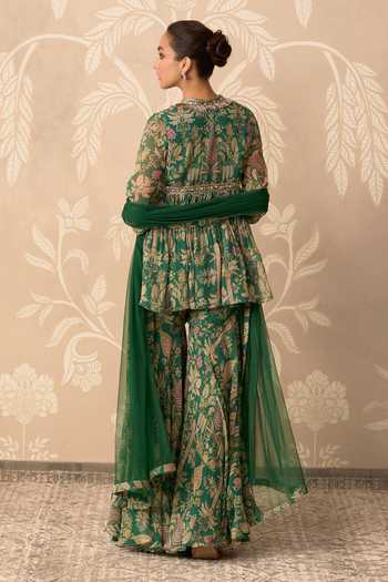 Ridhi Mehra Nazneen Printed Peplum Kurta Gharara Set