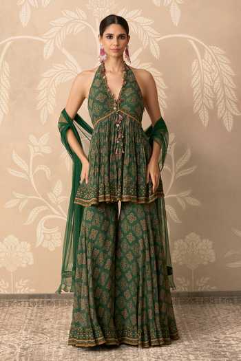 Ridhi Mehra Sancha Printed Peplum Kurta Gharara Set 