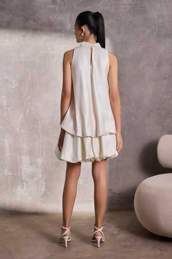 Tara And I Gajji Silk Mini Bubble Skirt