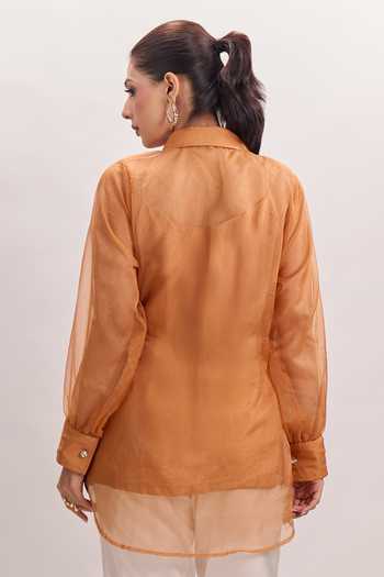 Naintara Bajaj Floral 3D Embroidered Shirt & Pant Set