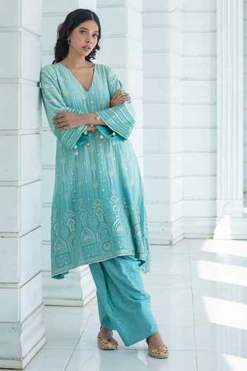 Monk & Mei By Sonia Anand Melody Chikankari Kurta Salwar Set