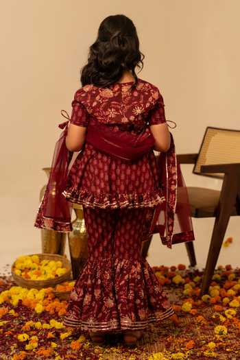 Pomcha Jaipur Hand Block Print Kurta Set 