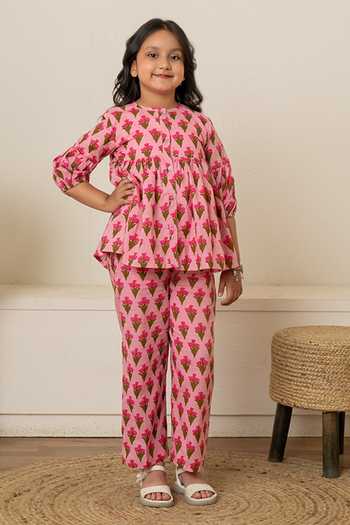 Pomcha Jaipur Candy Blossom Print Top & Pant 