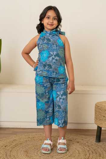 Pomcha Jaipur Block Print Cotton Top With Pant