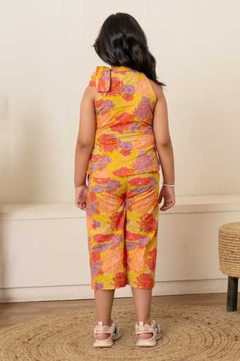 Pomcha Jaipur Floral Print Top With Pant