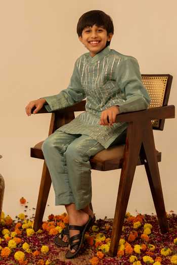 Pomcha Jaipur Gota Patti Work Kurta Set 