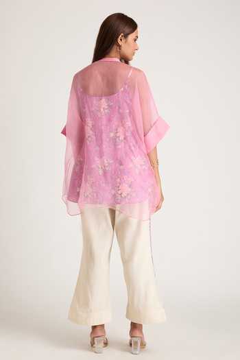 Priya Chaudhary Sheer Shirt & Cotton Pant Set
