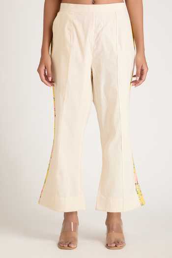 Buy Priya Chaudhary Yellow Organza, Cotton, Rayon Mandarin Collar Sheer Top And Pant Set Online at Aza Fashions Buy_Priya Chaudhary_Yellow Organza, Cotton, Rayon Mandarin Collar Sheer Top And Pant Set _Online_at_Aza_Fashions