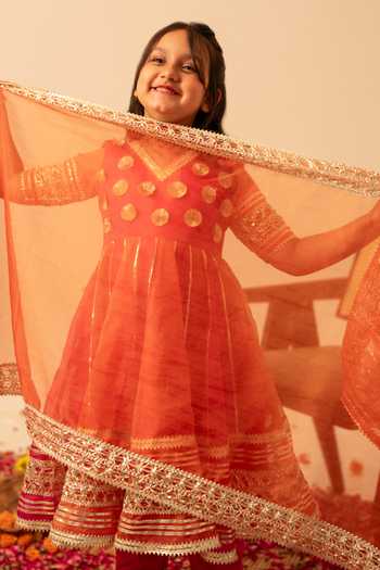 Buy Pomcha Jaipur Orange Organza Embroidered Anarkali Set Online at Aza Fashions Buy_Pomcha Jaipur_Orange Organza Embroidered Anarkali Set _Online_at_Aza_Fashions