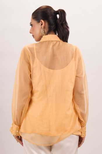 Naintara Bajaj Golden Sunrise Embroidered Shirt & Pant Set