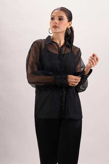 Naintara Bajaj 3D Embroidered Shirt & Pant Set