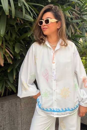 SONAM PARMAR JHAWAR Starfish Print Shirt & Pant Set 