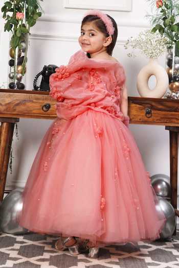 The Lush Affair Angela Organza Net Gown & Gloves 