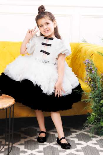 Buy The Lush Affair White Cotton, Satin, Tulle Layered Party Dress Online at Aza Fashions Buy_The Lush Affair_White Cotton, Satin, Tulle Layered Party Dress _Online_at_Aza_Fashions