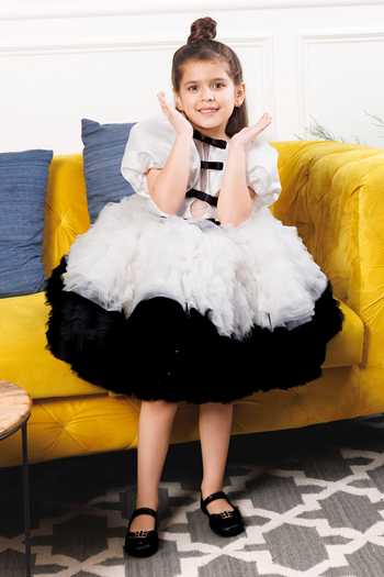 The Lush Affair Rainbow Satin Tulle Dress 