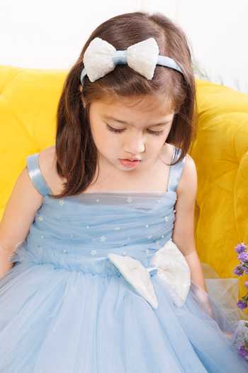 The Lush Affair Blue Cotton, Satin, Tulle Mia Dress Online at Aza Fashions The Lush Affair_Blue Cotton, Satin, Tulle Mia Dress _Online_at_Aza_Fashions