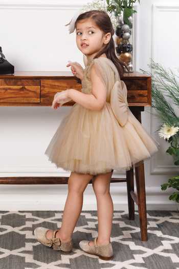 Buy The Lush Affair Beige Cotton, Satin, Tulle Charlotte Dress Online at Aza Fashions Buy_The Lush Affair_Beige Cotton, Satin, Tulle Charlotte Dress _Online_at_Aza_Fashions