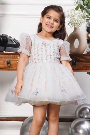 The Lush Affair_White Cotton, Organza, Satin, Tulle Phillipa Dress _Online_at_Aza_Fashions