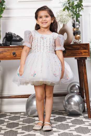 Shop_The Lush Affair_White Cotton, Organza, Satin, Tulle Phillipa Dress _Online_at_Aza_Fashions