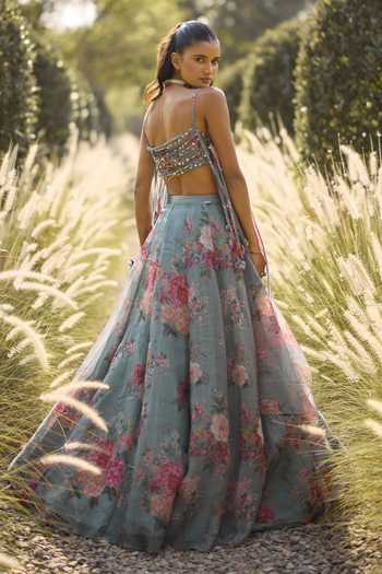 Ridhi Mehra Aveline Floral Print Lehenga Set 