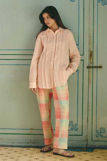 Shop Nirvanaa Eli Pintuck Shirt 