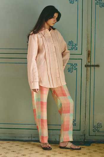 Shop Nirvanaa Eli Pintuck Shirt 