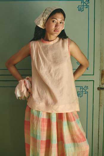 Shop Nirvanaa Lauren Pleated Top