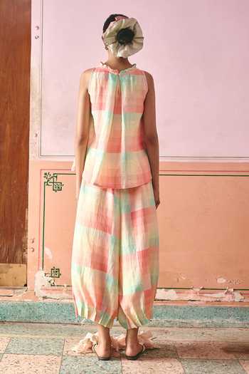 Shop Nirvanaa Zuri Lola Checkered Top With Pant 