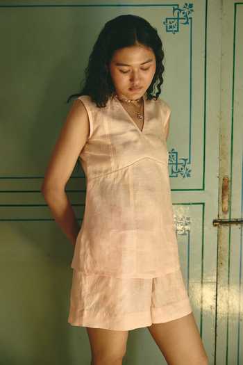 Shop Nirvanaa Roseline Top With Shorts 