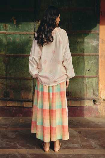 Shop Nirvanaa Noor Floral Print Top With Skirt 