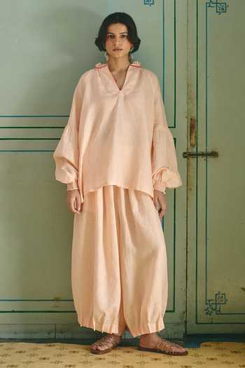 Shop Nirvanaa Noor Lola Collared Top & Pant Set 