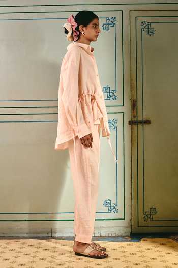 Shop Nirvanaa Kora String Shirt 100% European Linen 
