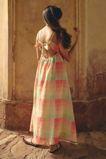 Shop Nirvanaa Zoe Tie Up Long Dress 