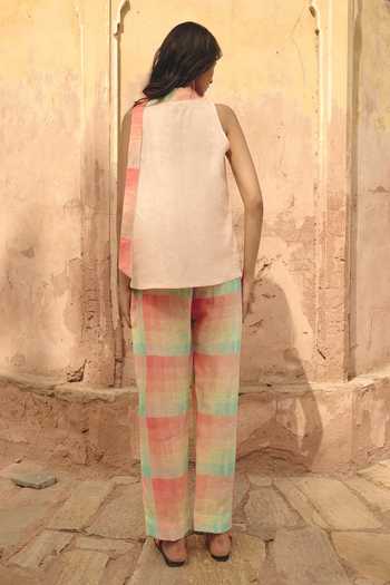 Shop Nirvanaa Nia Eda Tie Up Top & Pant Set 