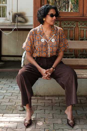 Jodi Bhuro Pleated Trouser 