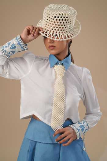 ASHNA VASWANI Embellished Pearl Tie 