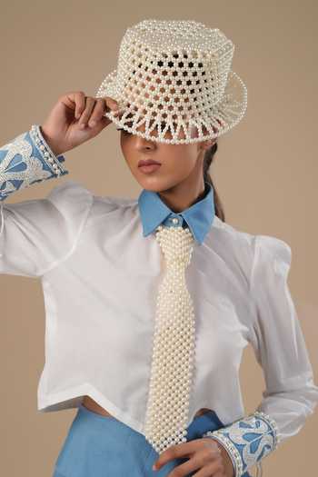 ASHNA VASWANI Pearl Work Hat 