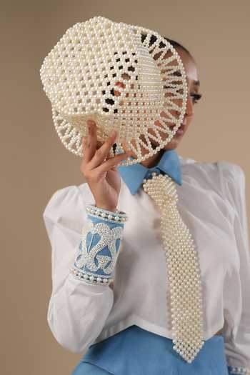 ASHNA VASWANI Denim Embellished Cuff 