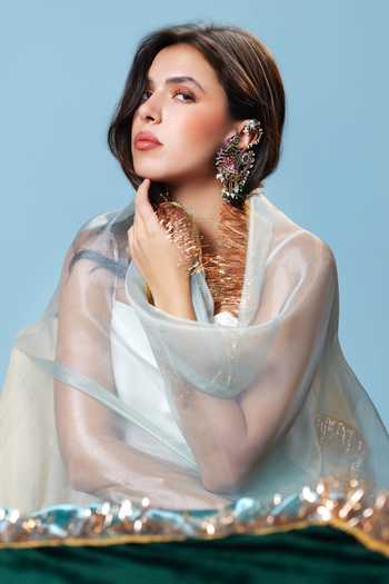 Krutiarts Priyadarshini Sparrow Embroidered Earcuffs