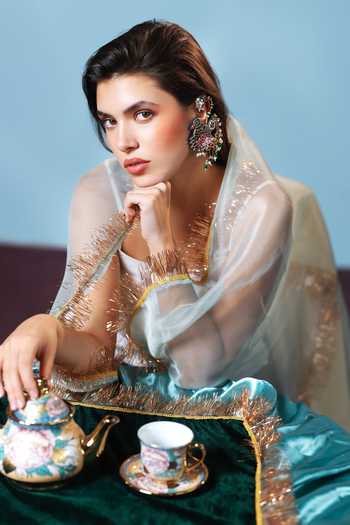 Buy_Krutiarts_Multi Color Priyadarshini Sparrow Embroidered Earcuffs _Online_at_Aza_Fashions