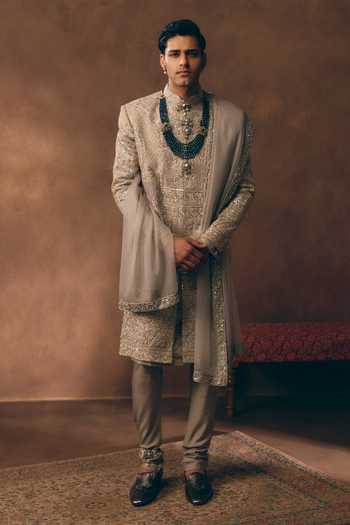 MUKTI AND KAVITH CASA Regal Embroidered Sherwani Set 