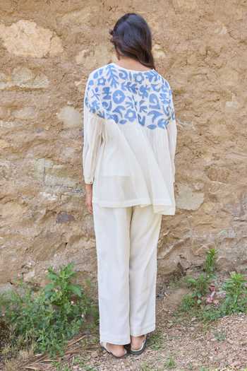 Ayaka Hand Embroidered Top With Pant 