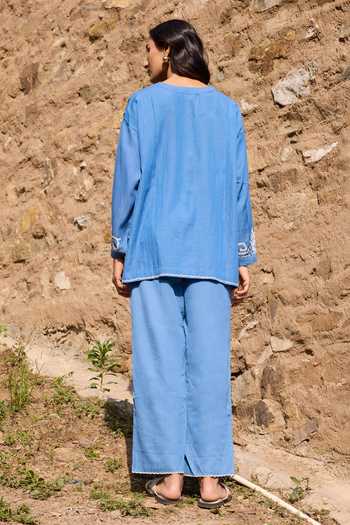 Ayaka Hand Embroidered Top & Pant Set 