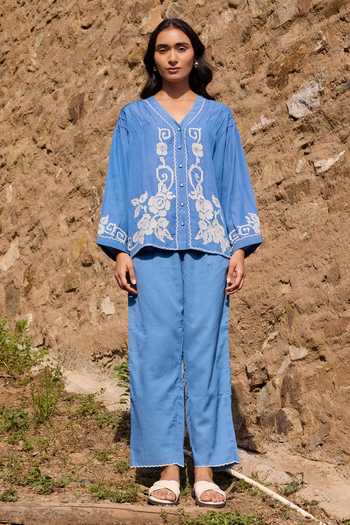 Ayaka Hand Embroidered Top & Pant Set 